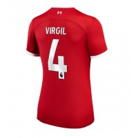 Dres Liverpool Virgil van Dijk #4 Domaci za Žensko 2023-24 Kratak Rukav